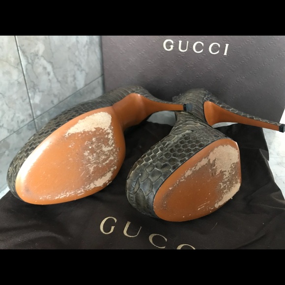 Gucci Python Platform Pumps Size 39 - Picture 5 of 7